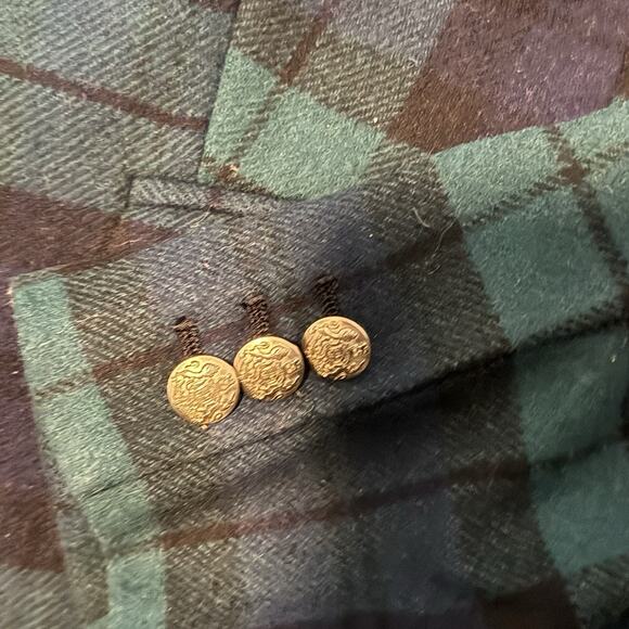 J. Crew Black Watch Tartan Wool-Blend Lady Jacket 8 Plaid Wool Blend Blazer - Picture 4 of 8